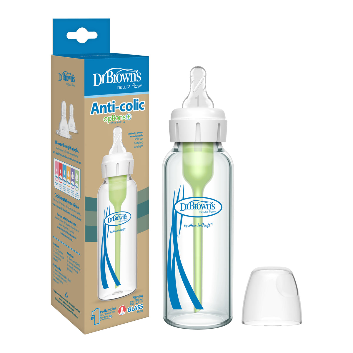 Mamadera de Vidrio Anticólicos - 250ml | Dr. Brown's