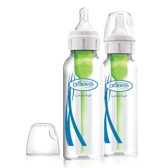 Pack de 2 Mamaderas de Vidrio Anticólicos - 250ml | Dr. Brown's