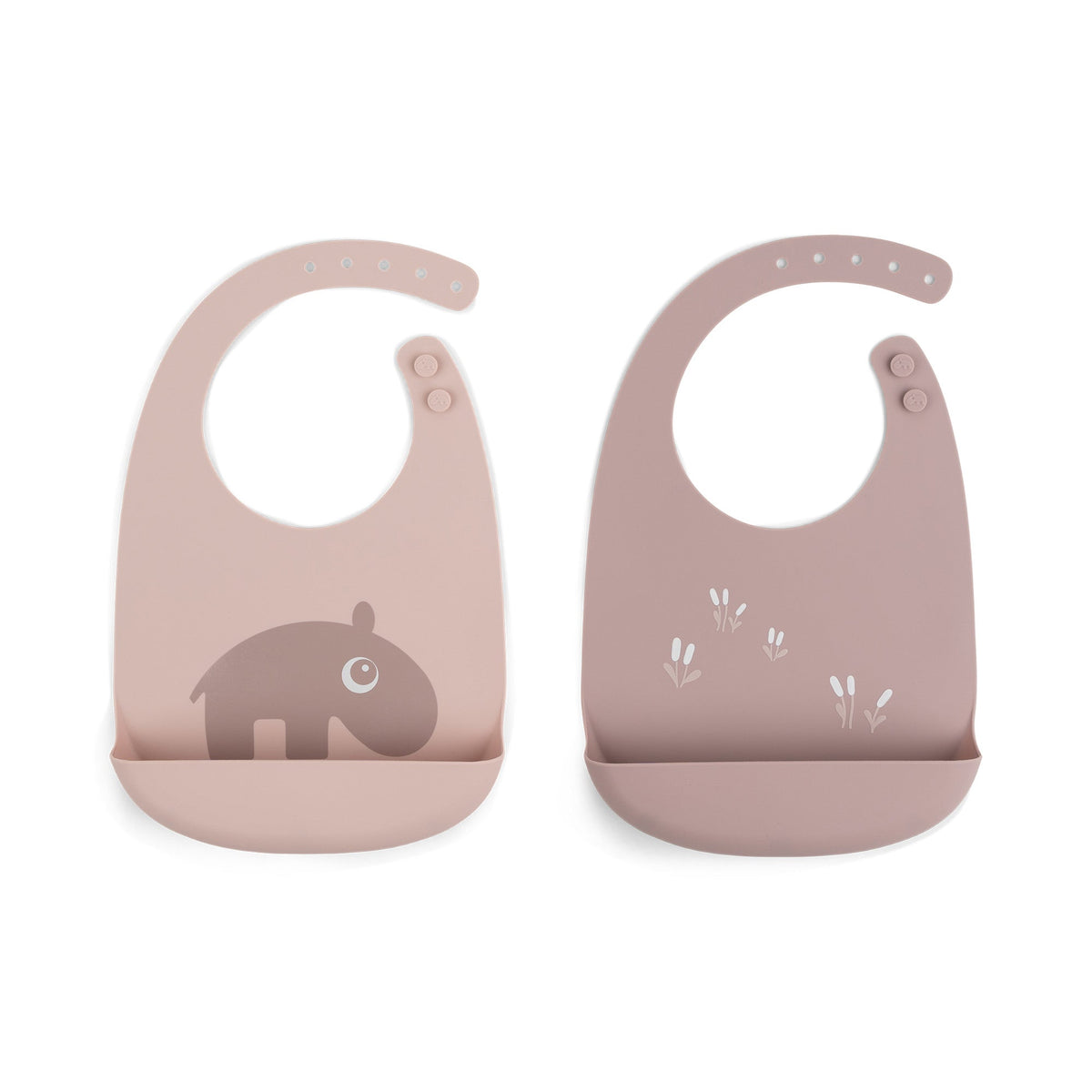 Set de 2 Baberos de Silicona Ozzo - Rosa