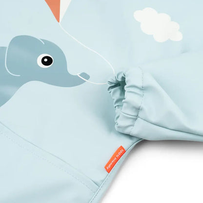 Babero Grande con Mangas y Bolsillo - Elefante - Azul | Done by deer