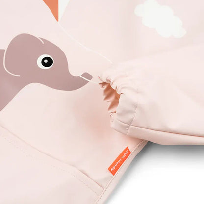 Babero Grande con Mangas y Bolsillo - Elefante - Rosa | Done by deer