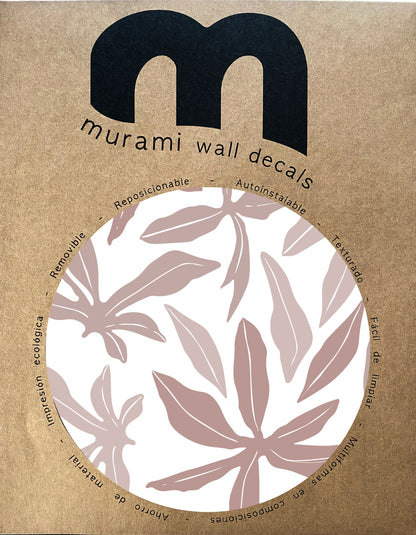 Stickers Decorativos Para Muros - Flor Silueta Palo Rosa | Murami