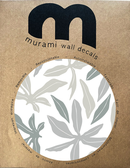 Stickers Decorativos Para Muros - Flor Silueta Verde | Murami