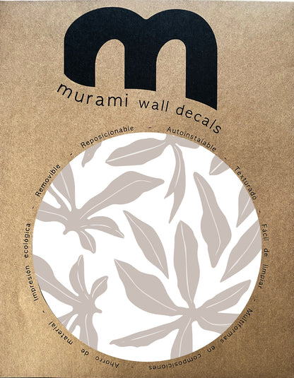 Decorative Wall Stickers - Taupe Flower Silhouette