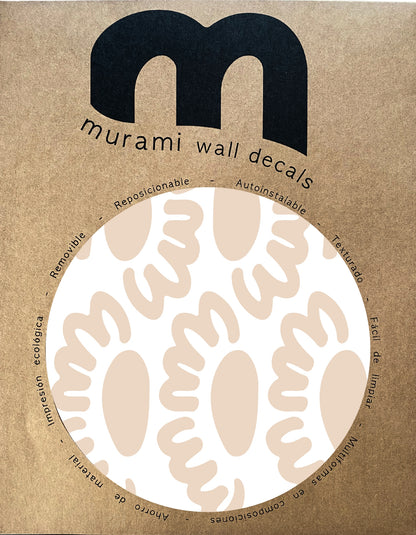 Stickers Decorativos Para Muros - Gerbera Crema | Murami