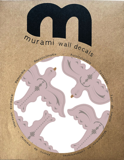 Stickers Decorativos Para Muros - Pajarito Rosado | Murami