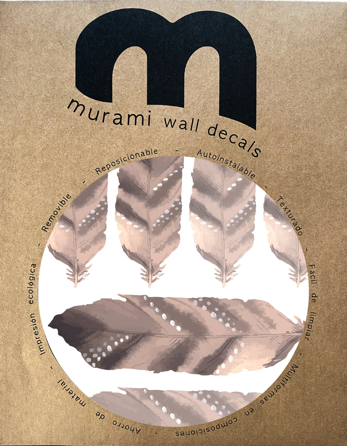 Stickers Decorativos Para Muros - Plumas Angulares | Murami