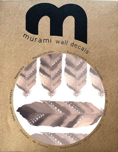 Stickers Decorativos Para Muros - Plumas Angulares | Murami