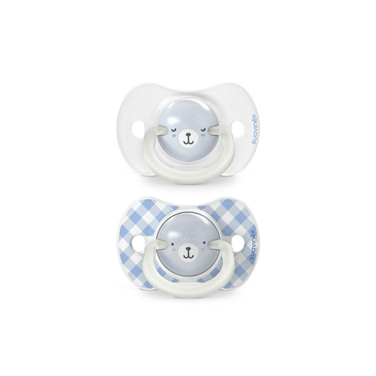 Pack de 2 Chupetes Fisiológicos Nocturnos Wild - Azul | Suavinex