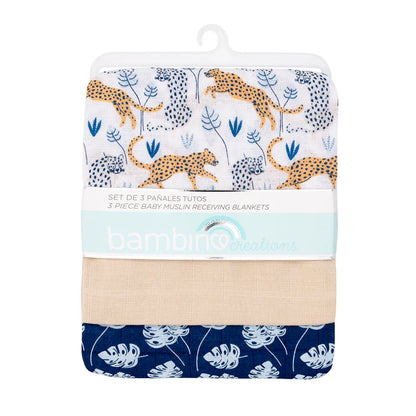 Pack de 3 Paños de Muselina - Chita Tropical | Bambino