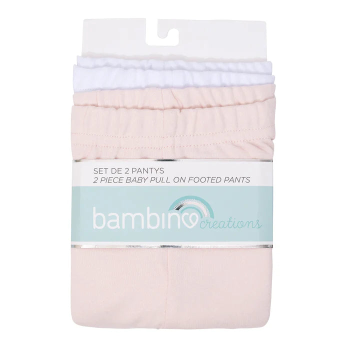 Pack de 2 Pantys Algodón - Blanco y Rosado | Bambino