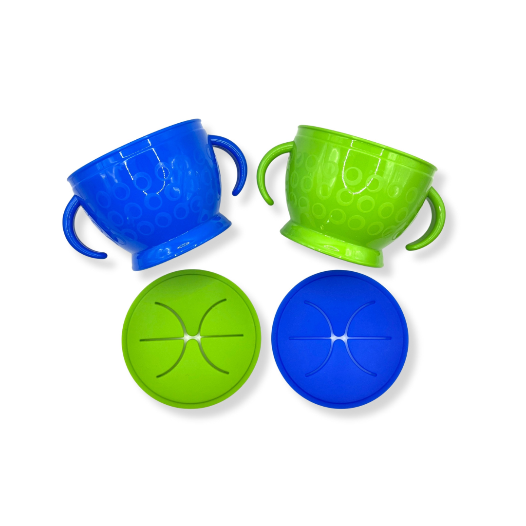 Pack de 2 Bowls para Snacks - Verde y Azul | The Baby Nation