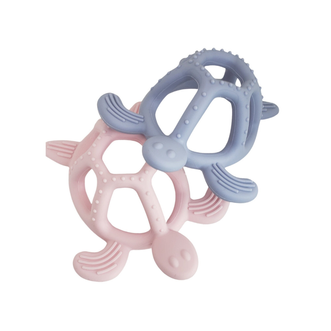 Mordedor de Silicona Tortuga - Rosado | The Baby Nation