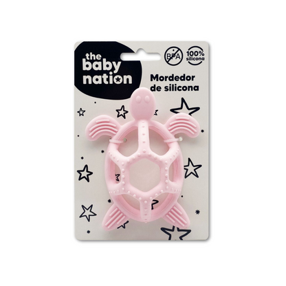 Mordedor de Silicona Tortuga - Rosado | The Baby Nation