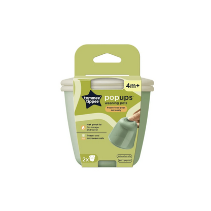 Set 2 Mini Contenedores Refrigerables Pop Ups | Tommee Tippee