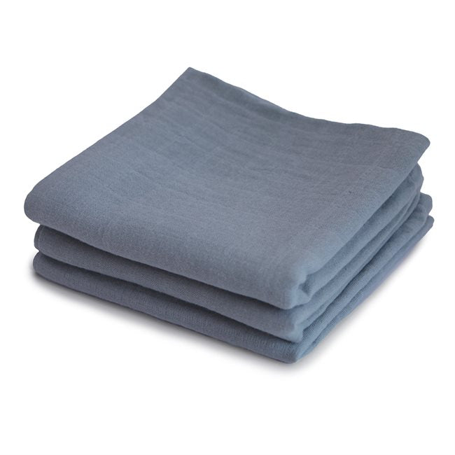Pack de 3 Paños de Muselina de Algodón Orgánico - Tradewinds | Mushie