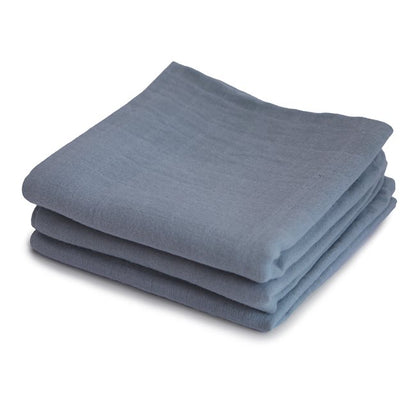 Pack de 3 Paños de Muselina de Algodón Orgánico - Tradewinds | Mushie