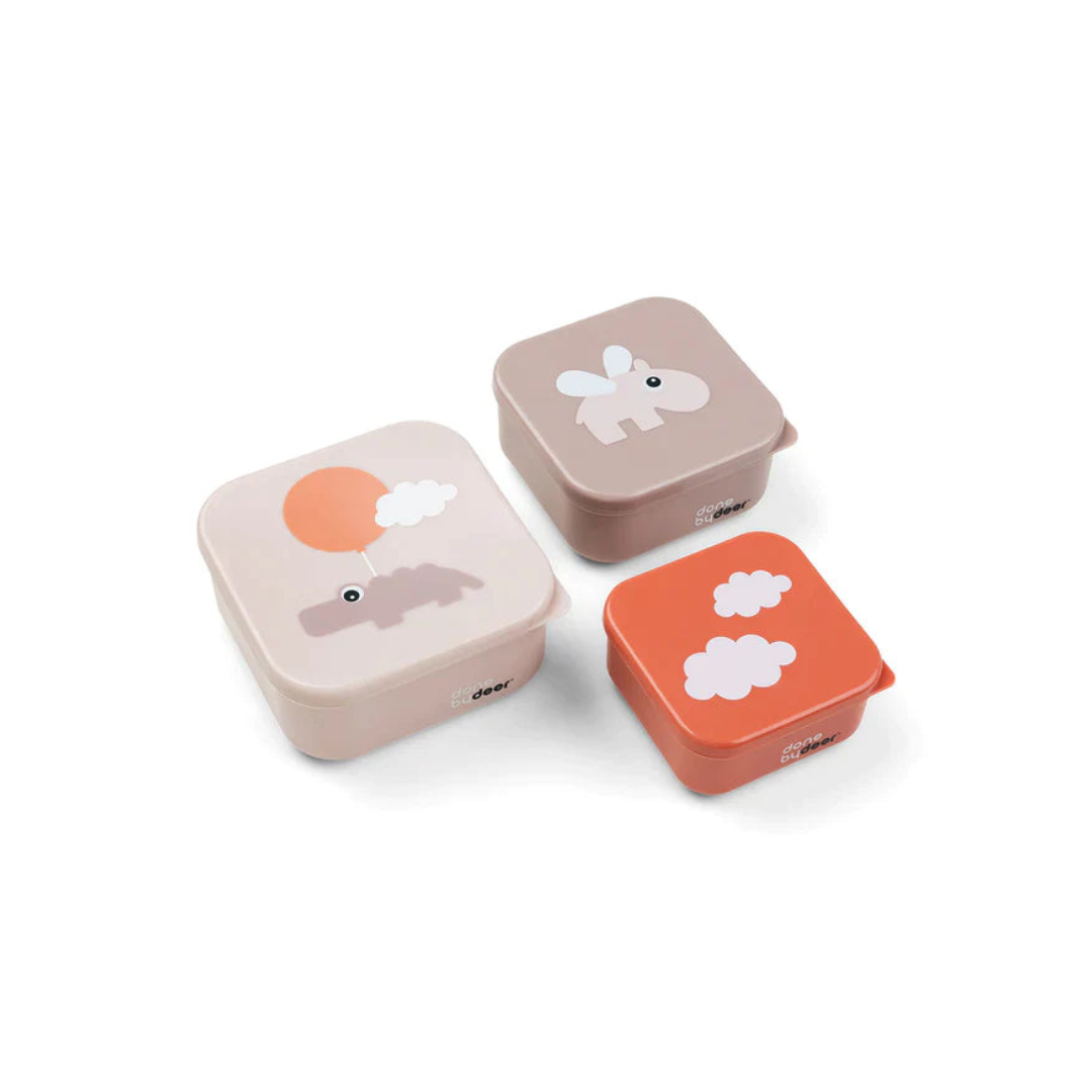 Set 3 Cajas para Snack Nube - Beige/Rosa | Done by deer