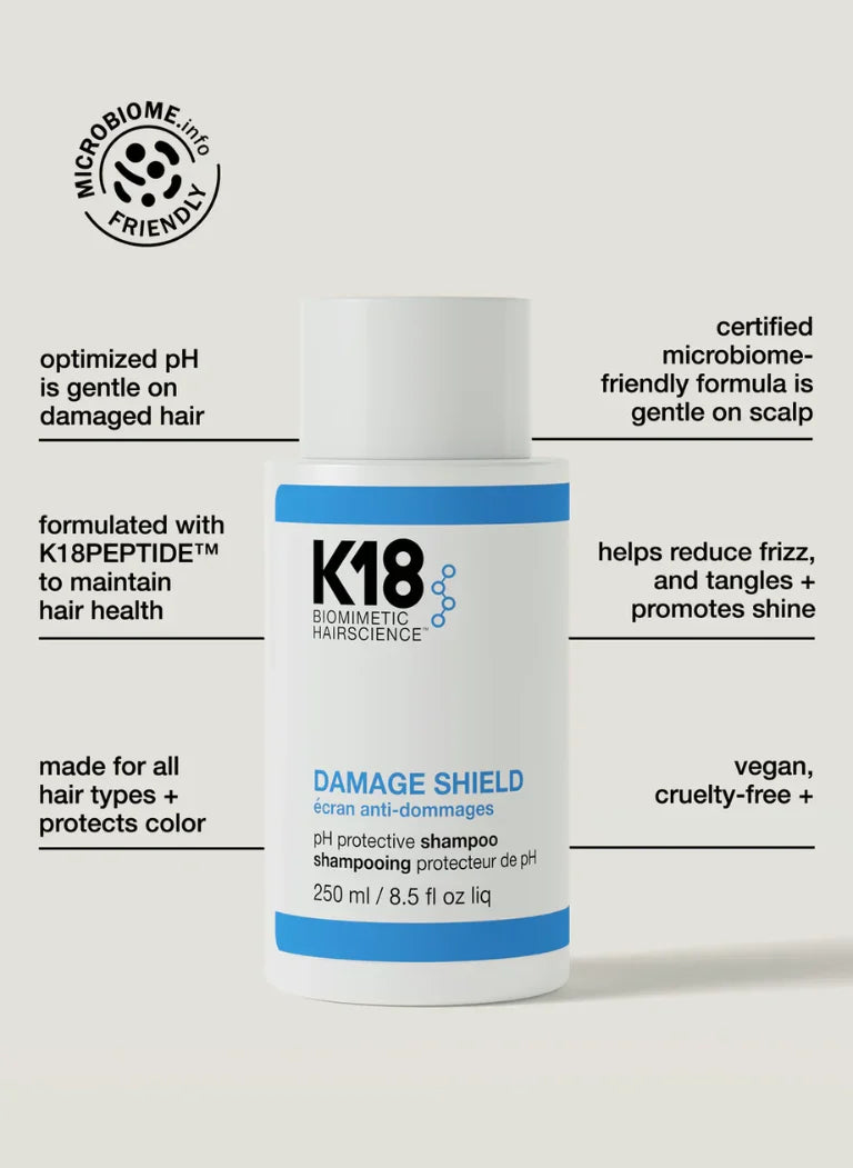 K18 DAMAGE SHIELD Protective Shampoo and Conditioner Duo
