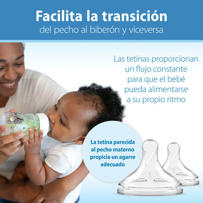 Pack de 3 Mamaderas Anticólicos Boca Ancha Options+  270ml | Dr. Brown's