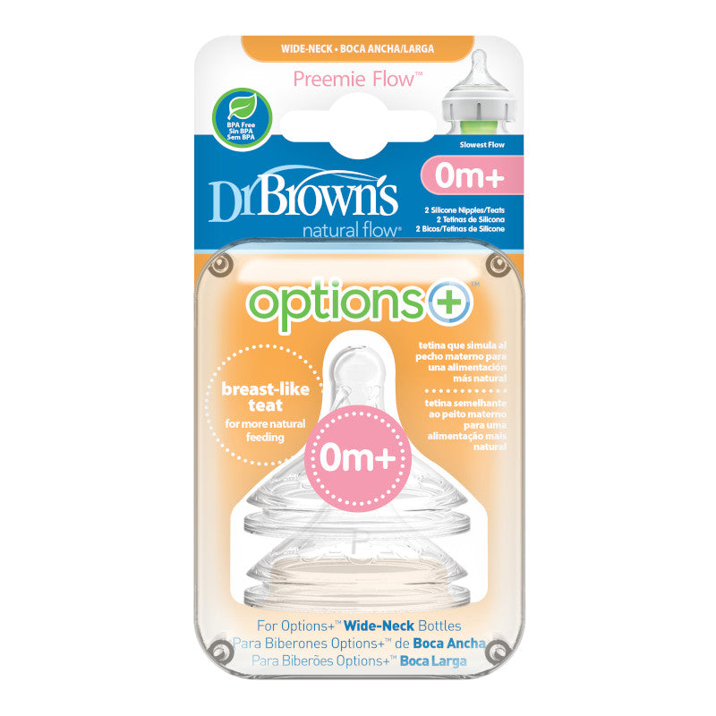 Pack de 2 Tetinas Boca Ancha | Dr. Brown's
