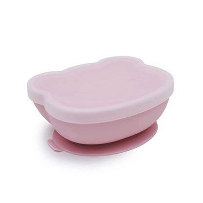 Bowl Oso con Ventosa y Tapa - Rosa Viejo | We Might Be Tiny