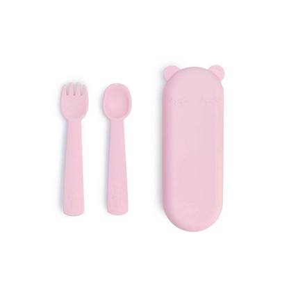 Cubiertos con Caja - Rosa Pastel | We Might Be Tiny