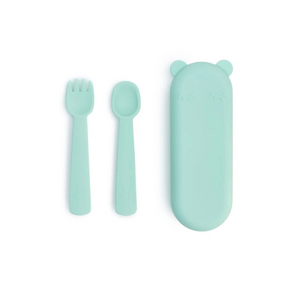 Cubiertos con Caja - Verde Menta | We Might Be Tiny