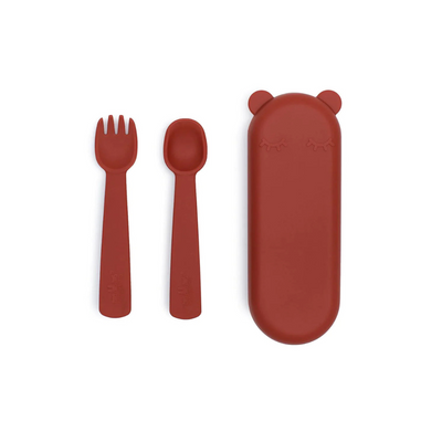 Cubiertos con Caja - Rojo | We Might Be Tiny