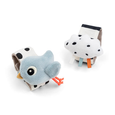 Set de 2 Sonajeros de Muñeca Happy Clouds - Azul | Done by deer