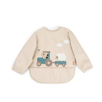 Babero Grande con Mangas y Bolsillo Tiny Farm 6-18 meses - Arena | Done by deer