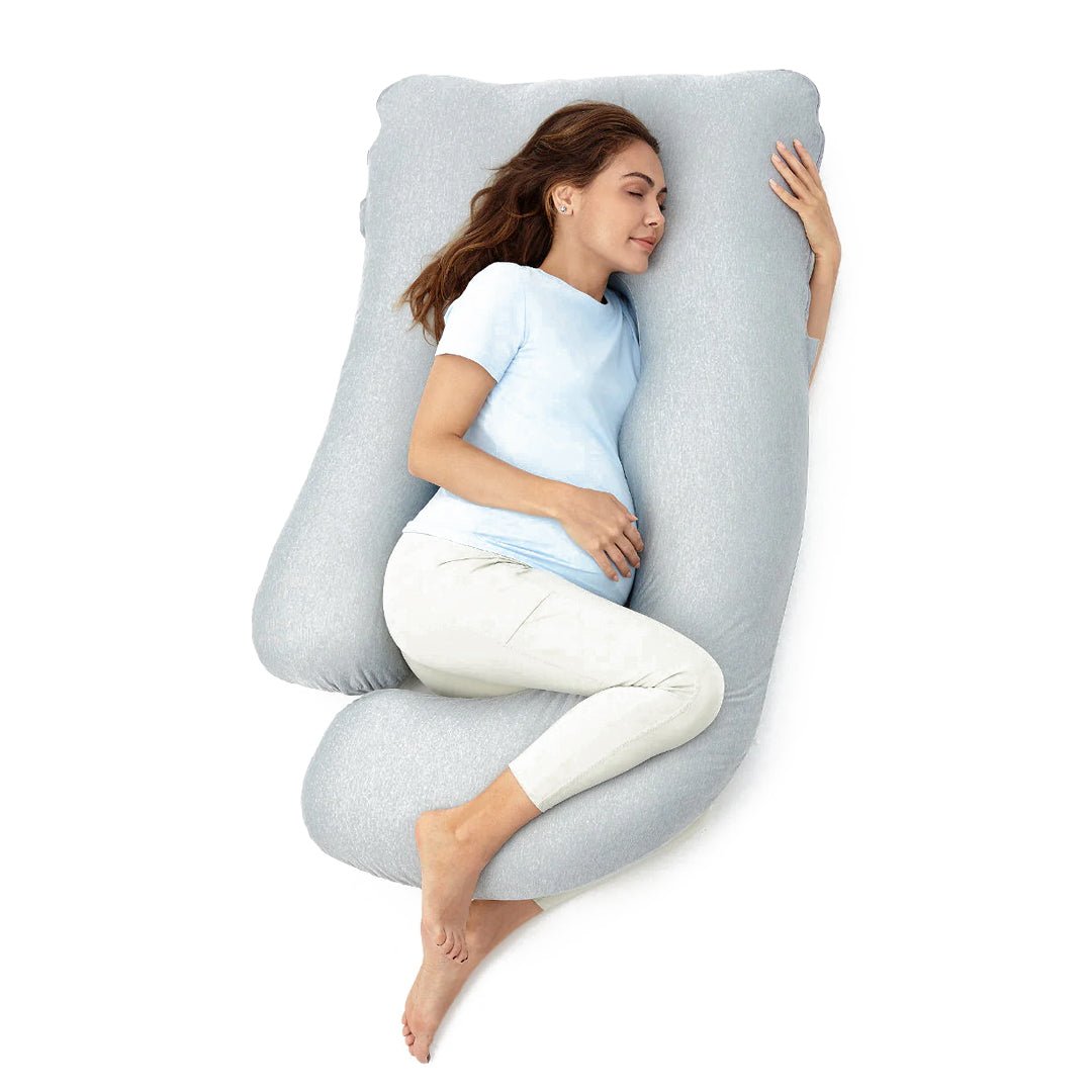 Almohada de embarazo forma de U con tela refrescante <b>PRE - VENTA</b> - MOMCOZY - Mini Nuts - Expertos en sillas de auto y coches de paseo para bebés