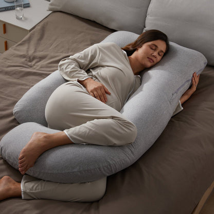 Almohada de embarazo forma de U con tela refrescante <b>PRE - VENTA</b> - MOMCOZY - Mini Nuts - Expertos en sillas de auto y coches de paseo para bebés