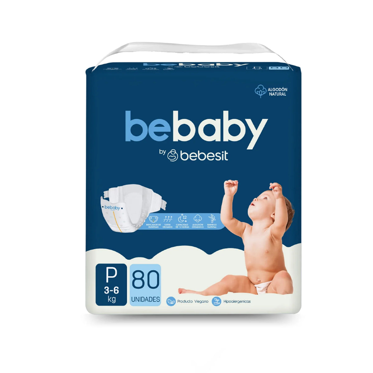 Pañales BeBaby Premium - 80 Unidades | Bebesit