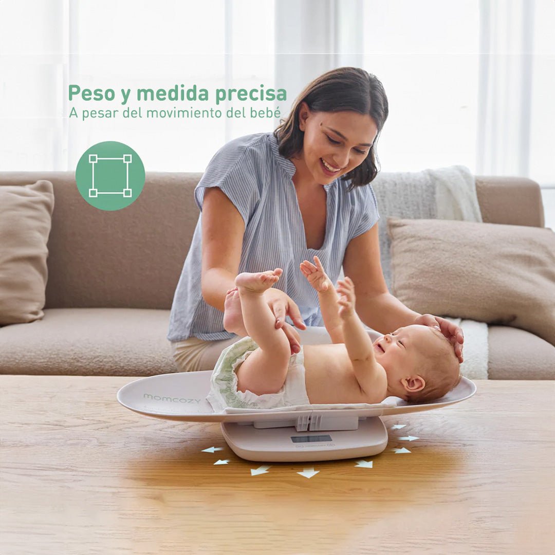 Balanza para bebé 2 - 1 con medidor de peso y altura - MOMCOZY - Mini Nuts - Expertos en sillas de auto y coches de paseo