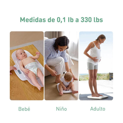 Balanza para bebé 2 - 1 con medidor de peso y altura - MOMCOZY - Mini Nuts - Expertos en sillas de auto y coches de paseo