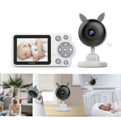 Monitor Cámara SmartGuard 2.0 con Zoom 4x y Ruido Blanco | Bebesit