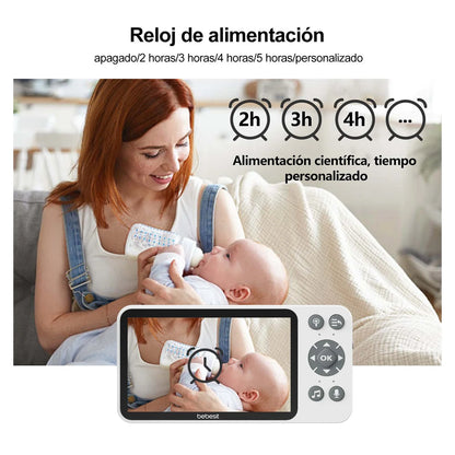 Monitor Cámara 360° SmartGuard HF3.0 con WiFi, Resolución HD 1080p Ruido Blanco y Soporte | Bebesit