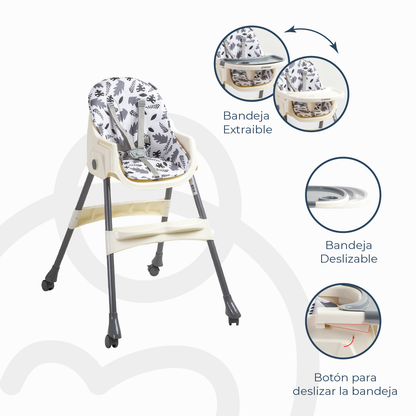 Silla de Comer Steps - Gris | Bebesit