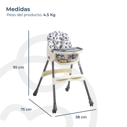 Silla de Comer Steps - Gris | Bebesit