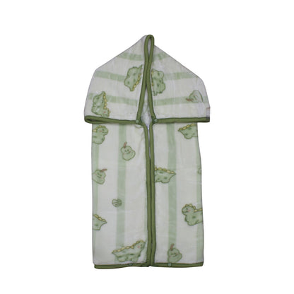 Saco con Broche Ultra Soft 80x110 cm - Dino Verde | Bebesit
