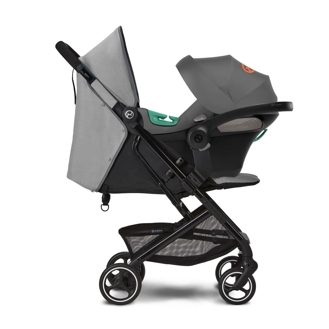 Travel System: Coche Beezy + Silla Aton S2 + Base - Lava Grey | CYBEX