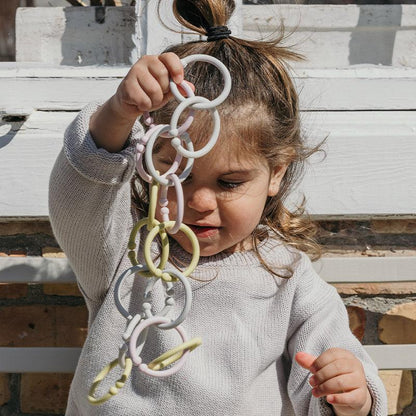 Pack de 12 Anillos Desmontables - Baby Blue, Cloud & Petrol | BIBS