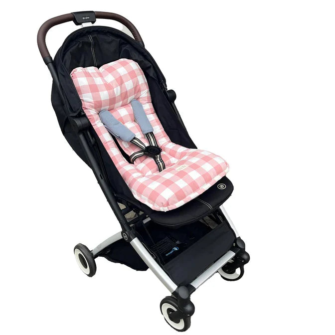 Cojín para Coche - Algodón - Vichy Rosa | Baby Mattress