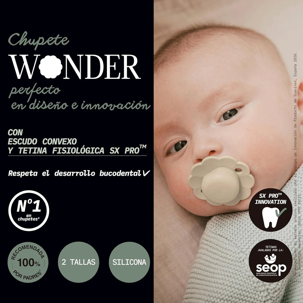 Chupete Wonder - Tetina Fisiológica Sx Pro - Illusion Blue | Suavinex
