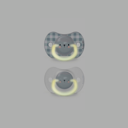 Pack de 2 Chupetes Fisiológicos Nocturnos Oso - Azul | Suavinex