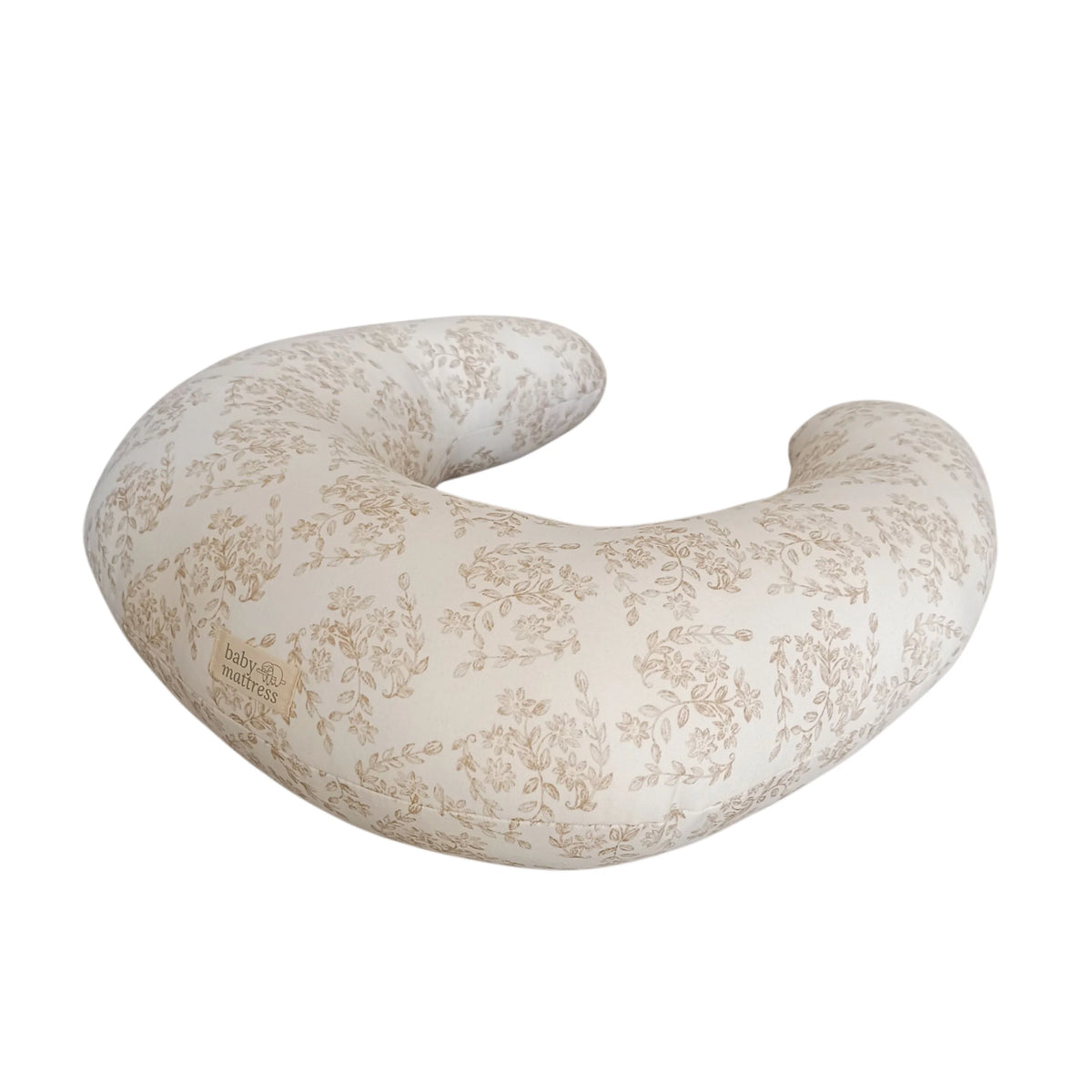 Cojín de Lactancia y Juego - Flores Beige | Baby Mattress