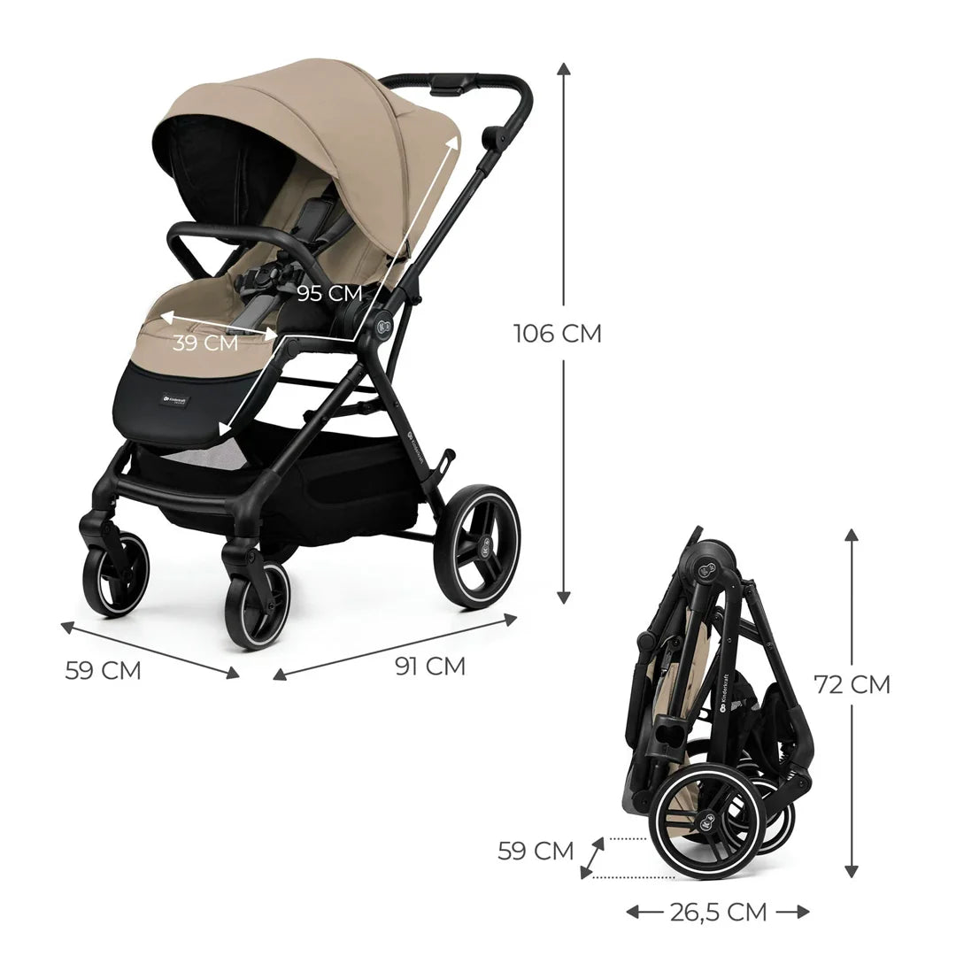Coche de Paseo Yoxi - Sand Beige | Kinderkraft