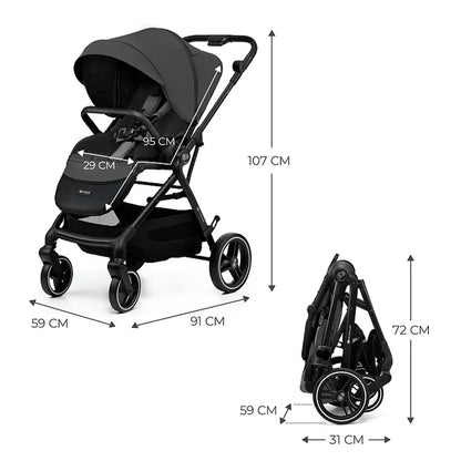 Coche de Paseo Yoxi - Moonlight Grey | Kinderkraft