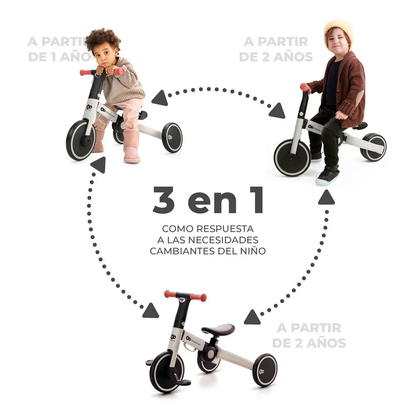 3 in 1 Tricycle 4Trike - Silver Grey